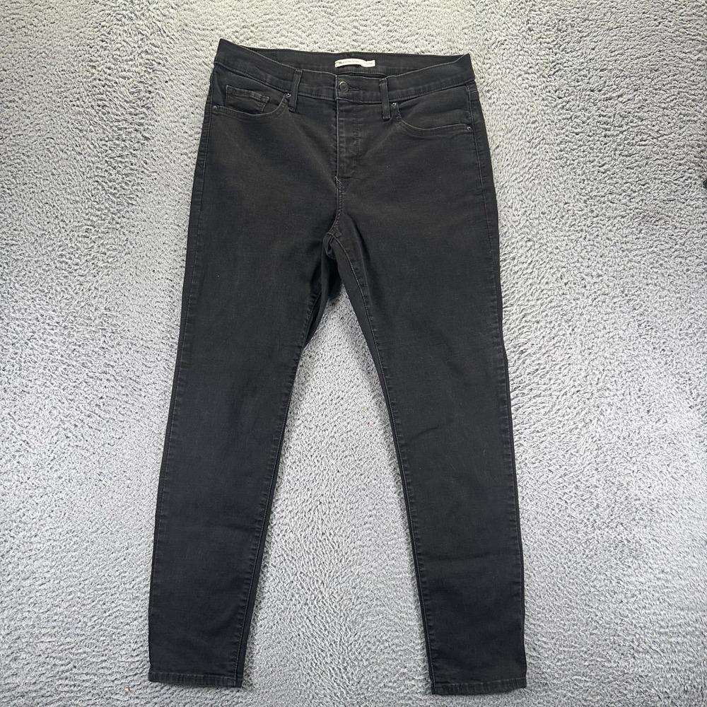 Levi's 311 Shaping Jeans Womens 14W Black‎ Cotton Denim Skinny Stretch Workwear